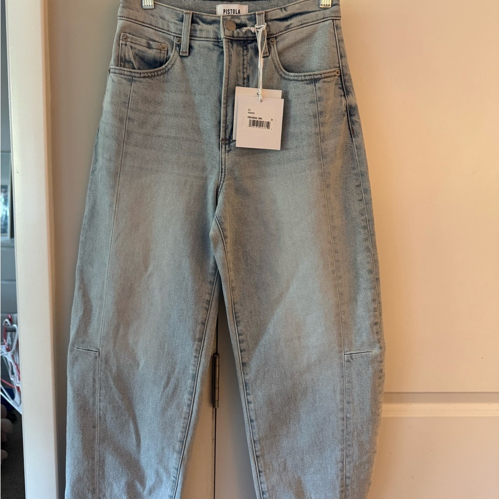 pistola light blue barrel jeans